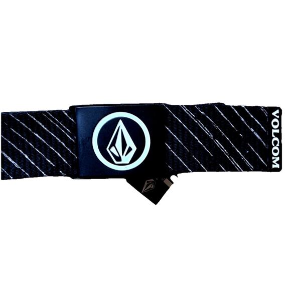 VOLCOM STONE SKATEBOARDS BLACK WEB BELT W BUCKLE BOTTLE OPENER VTG 90S Y2K SKATE - Picture 2 of 11